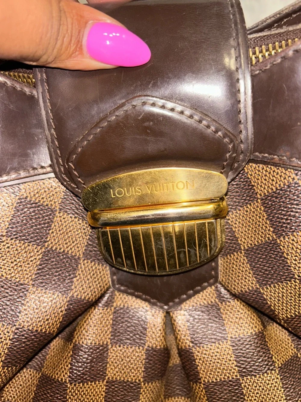 Louis Vuitton Damier‎ Ebene Sistina MM Shoulder Hobo